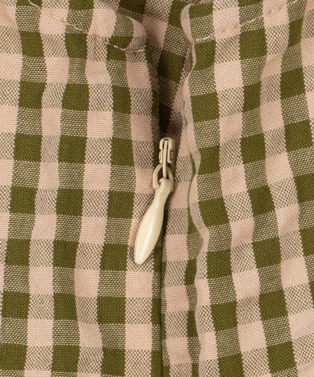 KIM ISOTTA DRESS GOTS - AVOCADO CHECK