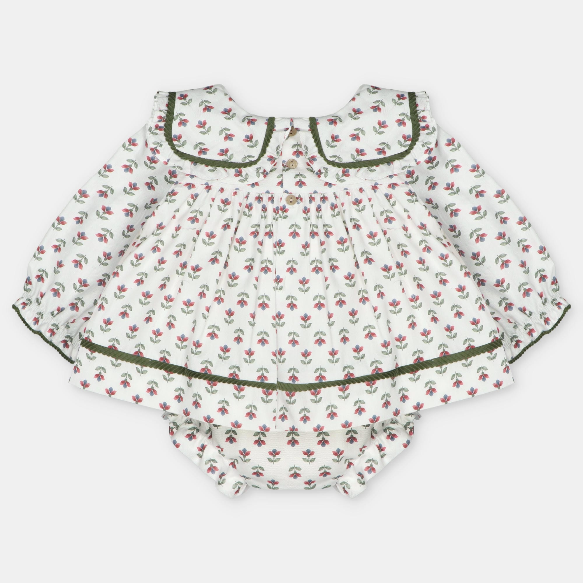 SET DRESS & NAPPY COVER WOVEN GIRL ABRES - R08