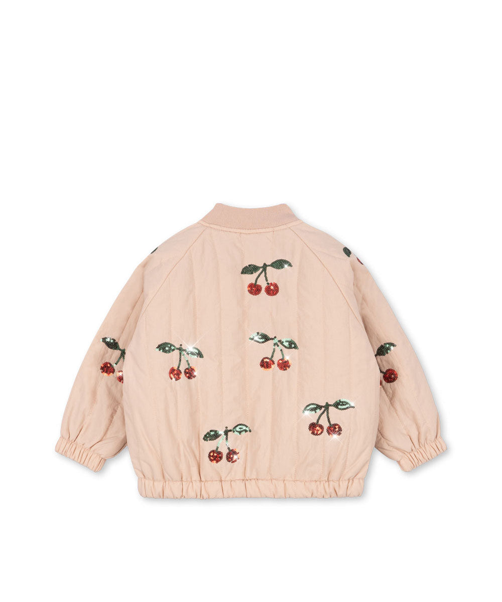 JUNO SEQUIN BOMBER JACKET - CAMEO ROSE
