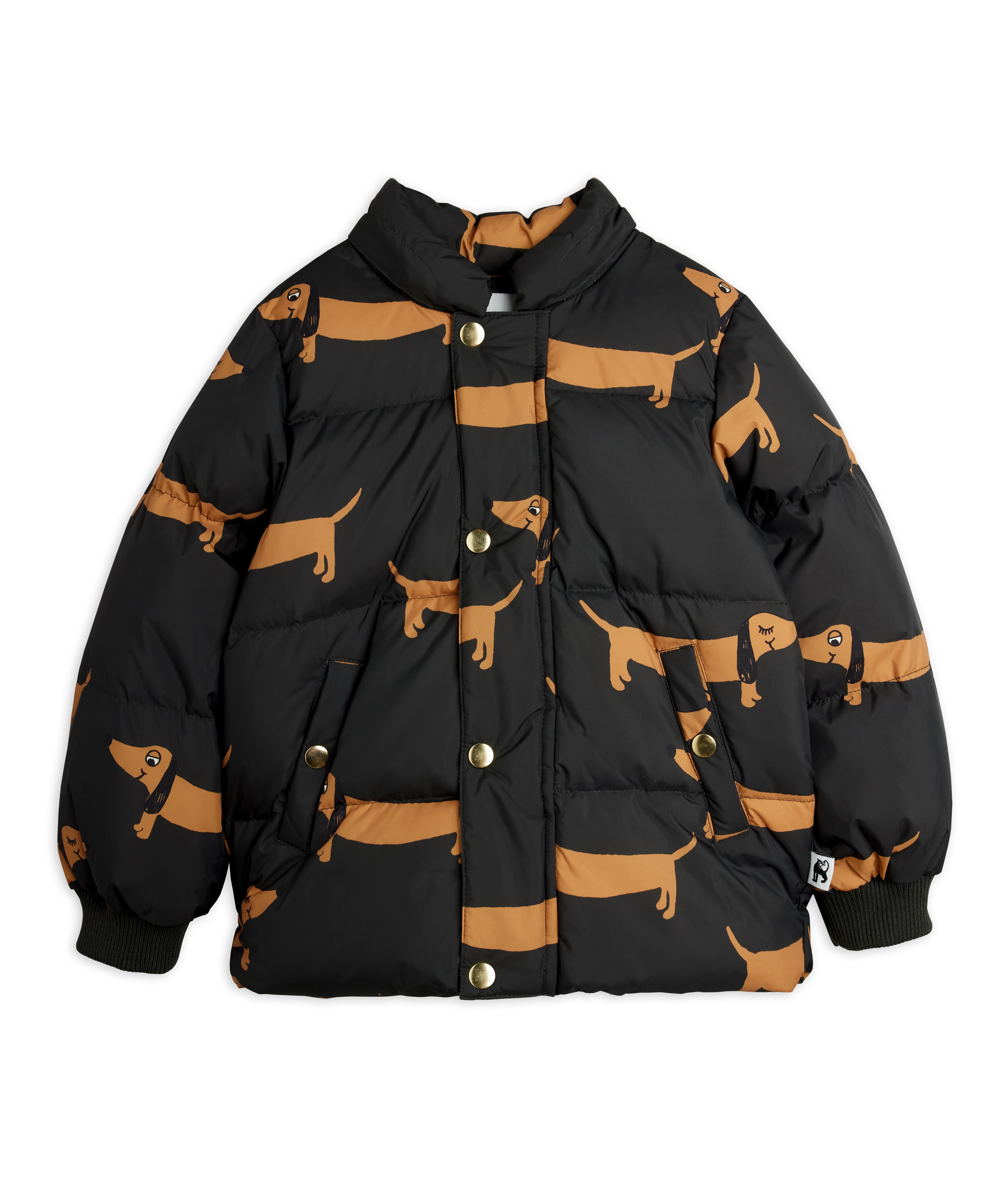 Dog aop hooded puffer - Black