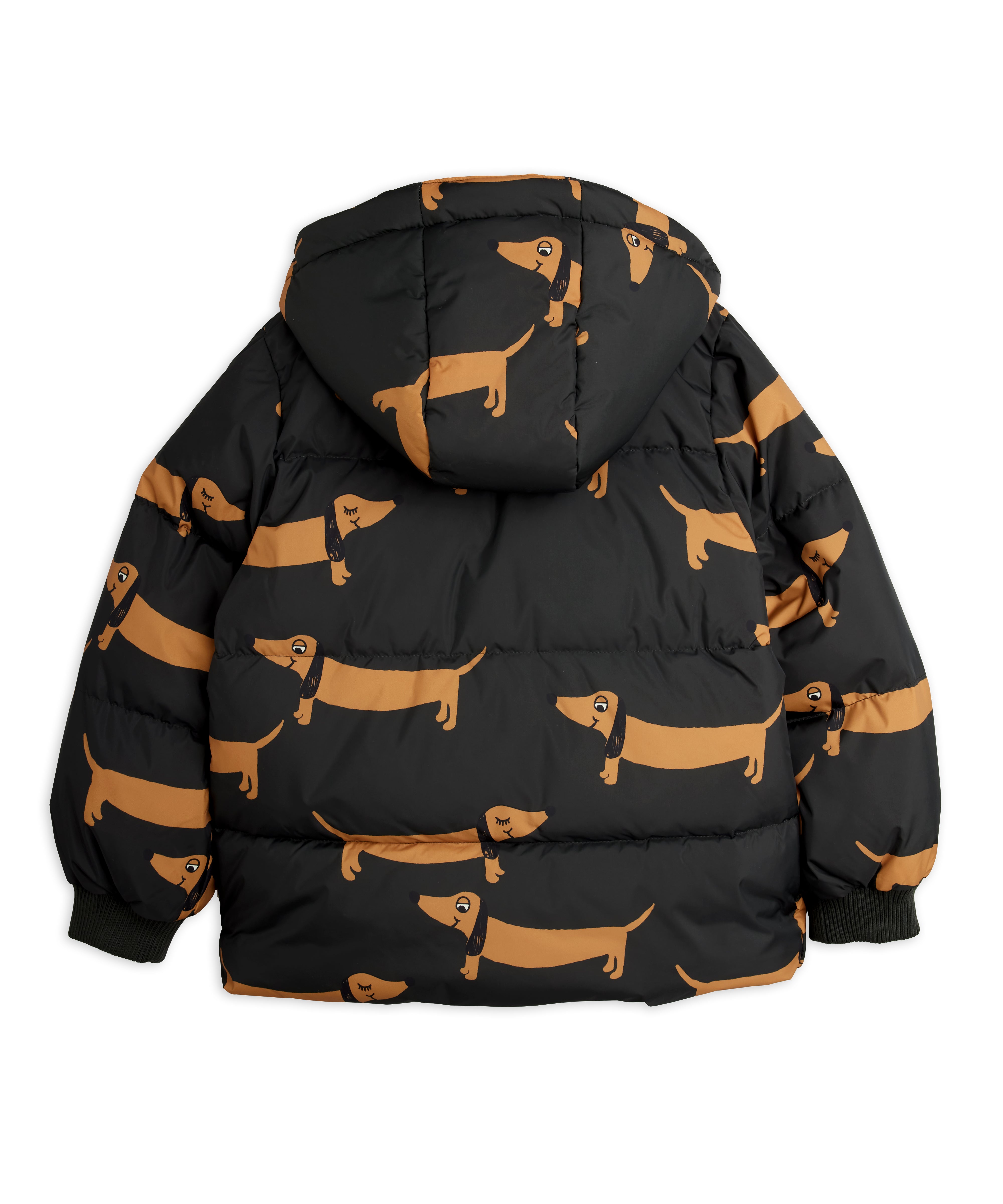 Dog aop hooded puffer - Black