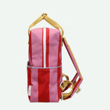 Sticky Lemon backpack medium | lemon tree | stripes | red apple + rosebay pink