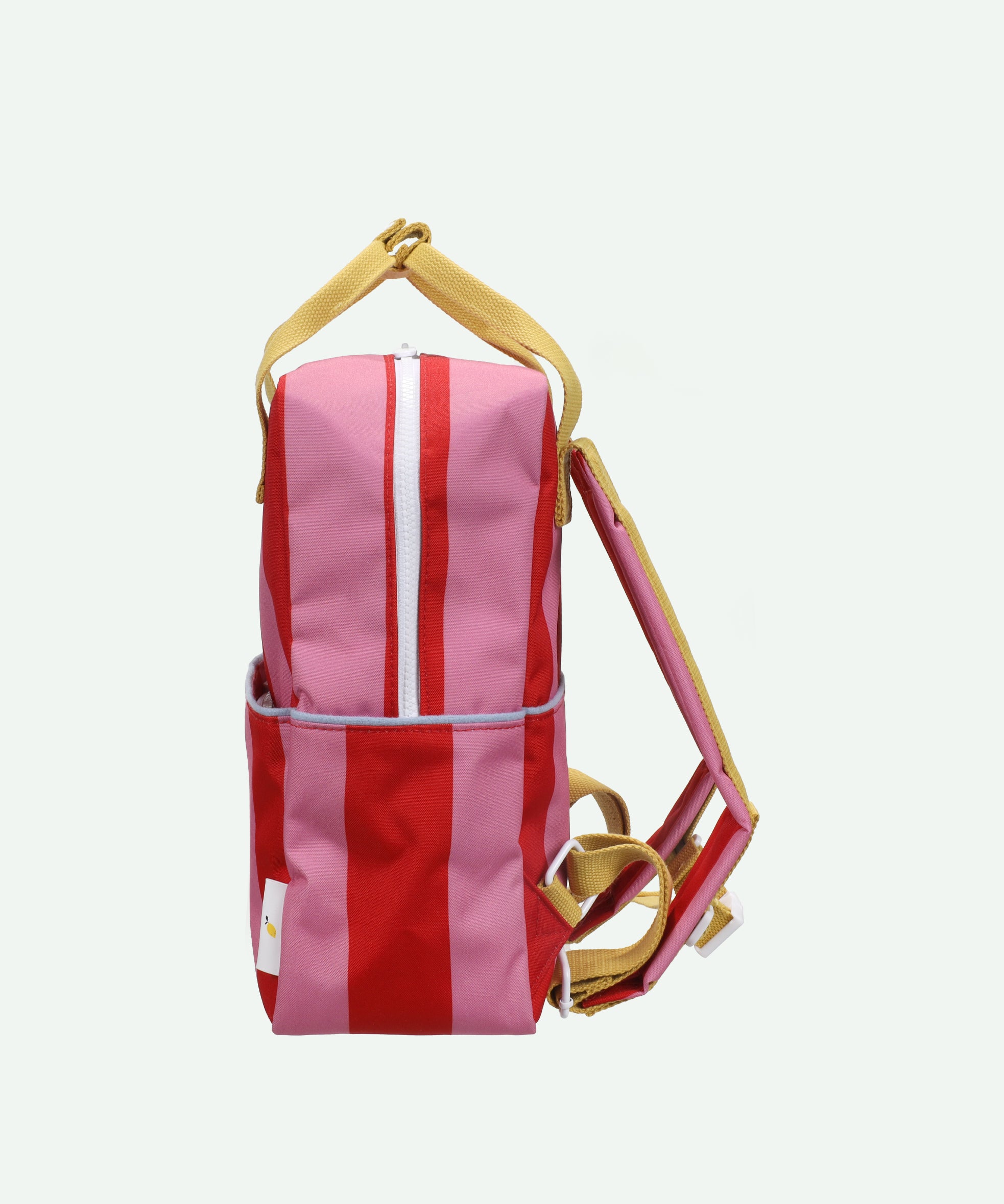 Sticky Lemon backpack medium | lemon tree | stripes | red apple + rosebay pink