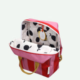 Sticky Lemon backpack medium | lemon tree | stripes | red apple + rosebay pink