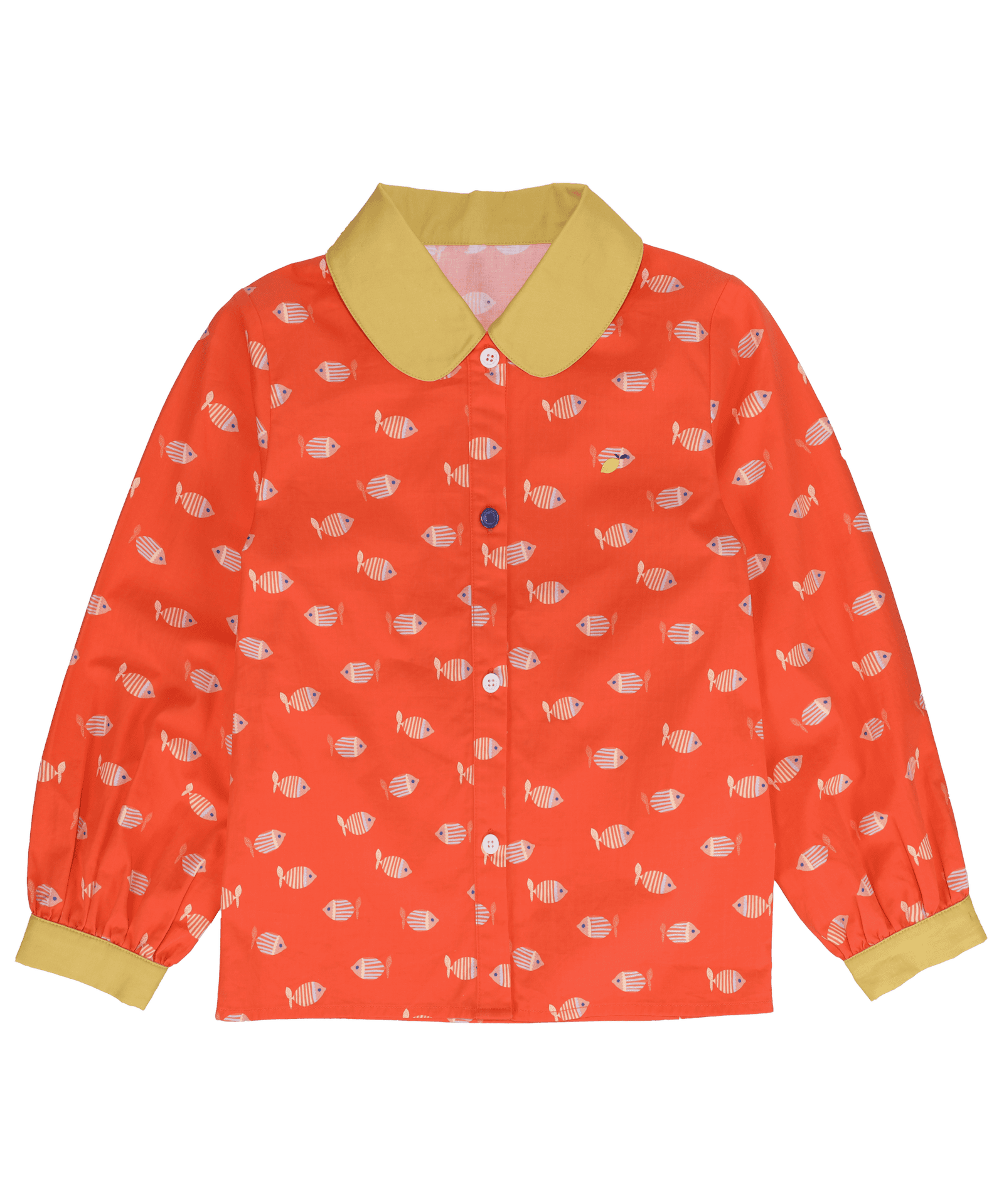 Sticky Lemon blouse | wonders | fish all over | red hat + reed green