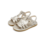 Fiyola Sandals | Dove - Off White Metallic Leather