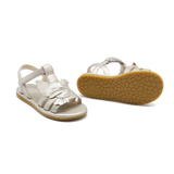 Fiyola Sandals | Dove - Off White Metallic Leather