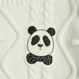 Panda texture knit sweater