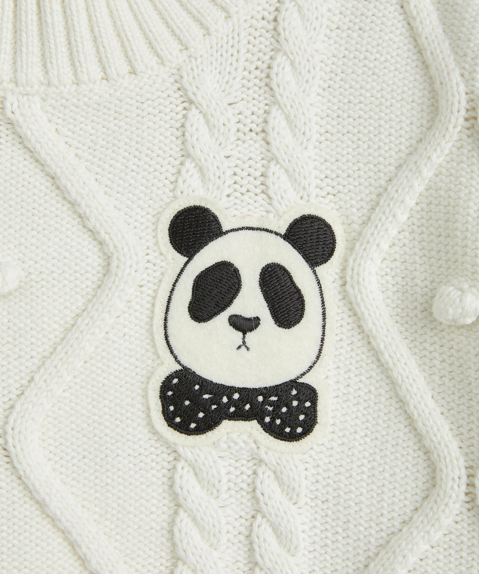 Panda texture knit sweater