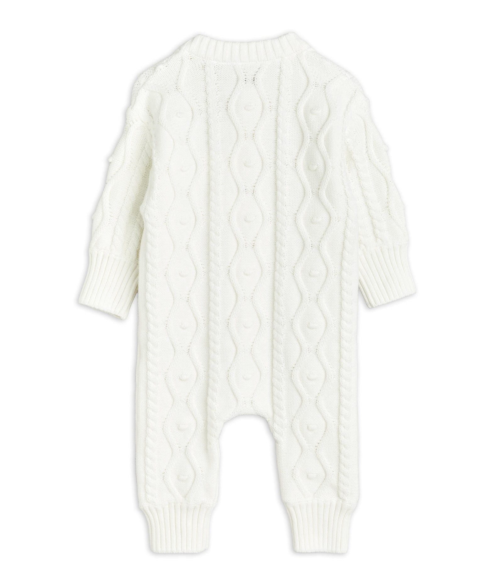 Panda texture knit baby onesie