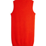 Knitted flower vest dress