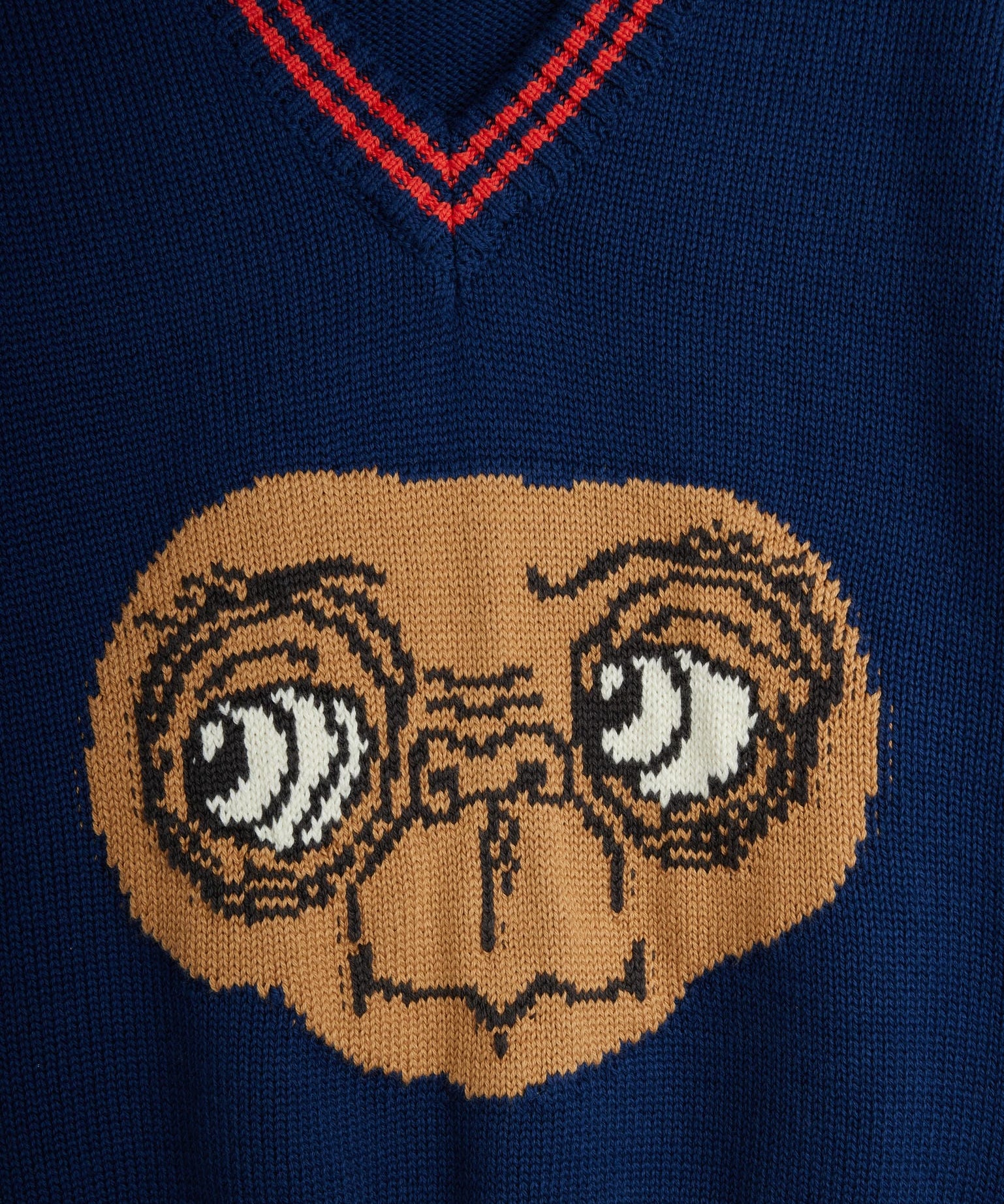 E.T. intarsia v-neck sweater