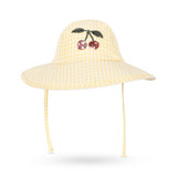 ETTA SWIM HAT - BANANA ALMOND CHECK