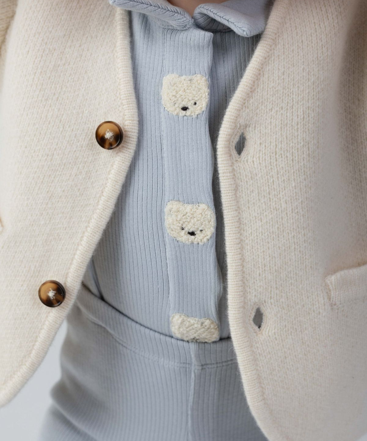 Finnian Bodysuit | Polar Bears | Ice Blue