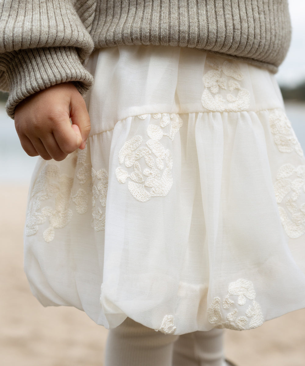 Kubwa Skirt | Warm White Blossom