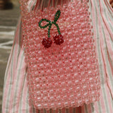 PERLA STRAP WALLET - PEONY