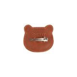 Josy Classic Hairclip | Bear - Cognac Classic Leather