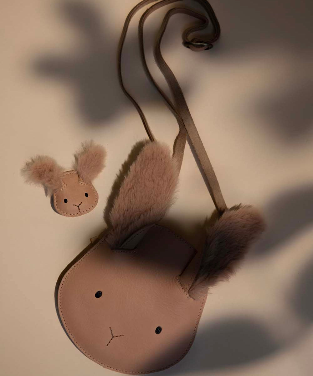 Josy Exclusive Hairclip | Fluffy Bunny - Light Rust Leather