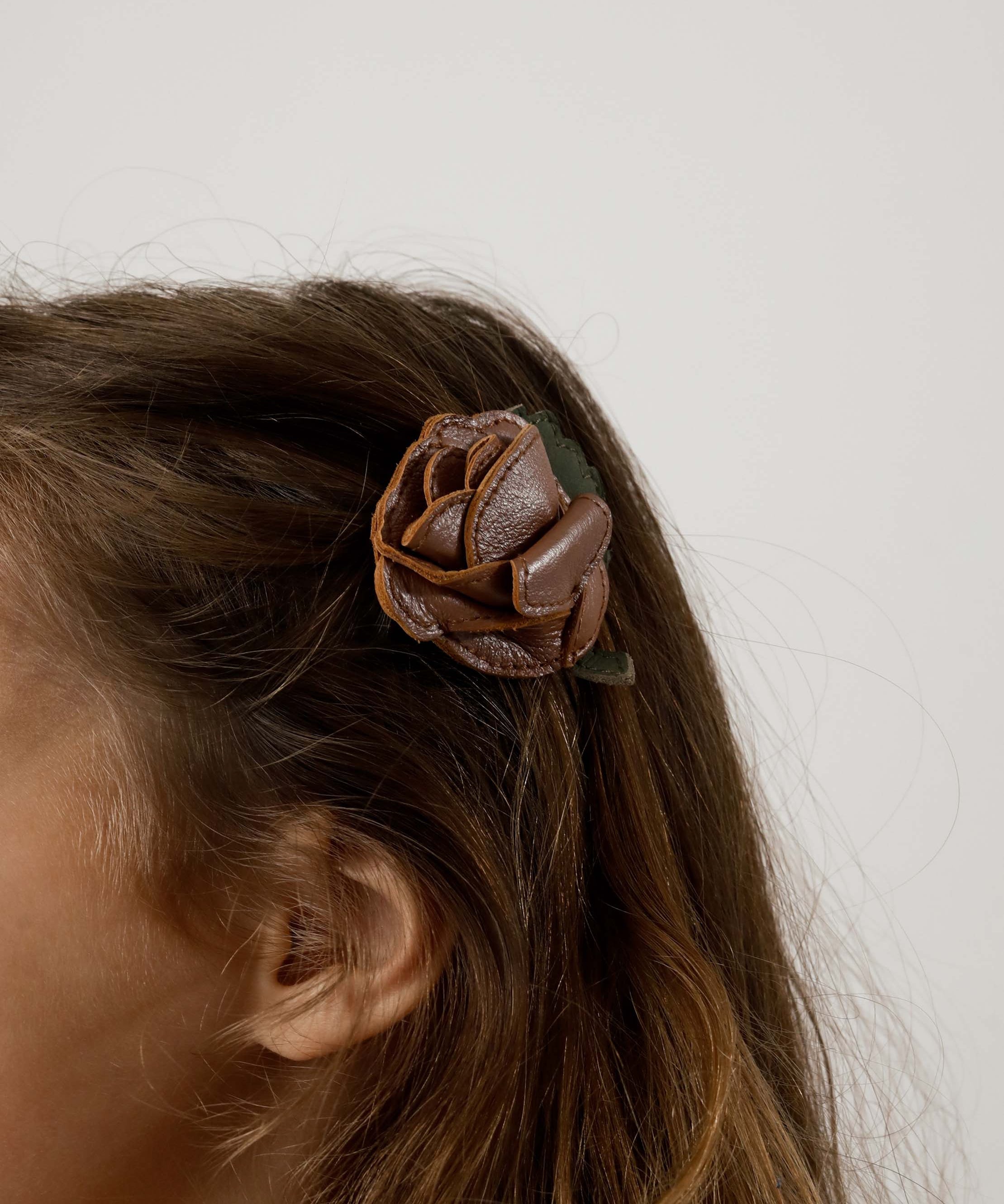 Filoe Clip | Rose - Clay Metallic Leather