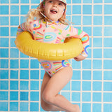 Long Sleeve Zip Bather Fancy Fins