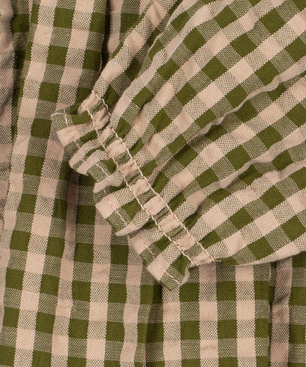 KIM ROMPER GOTS - AVOCADO CHECK