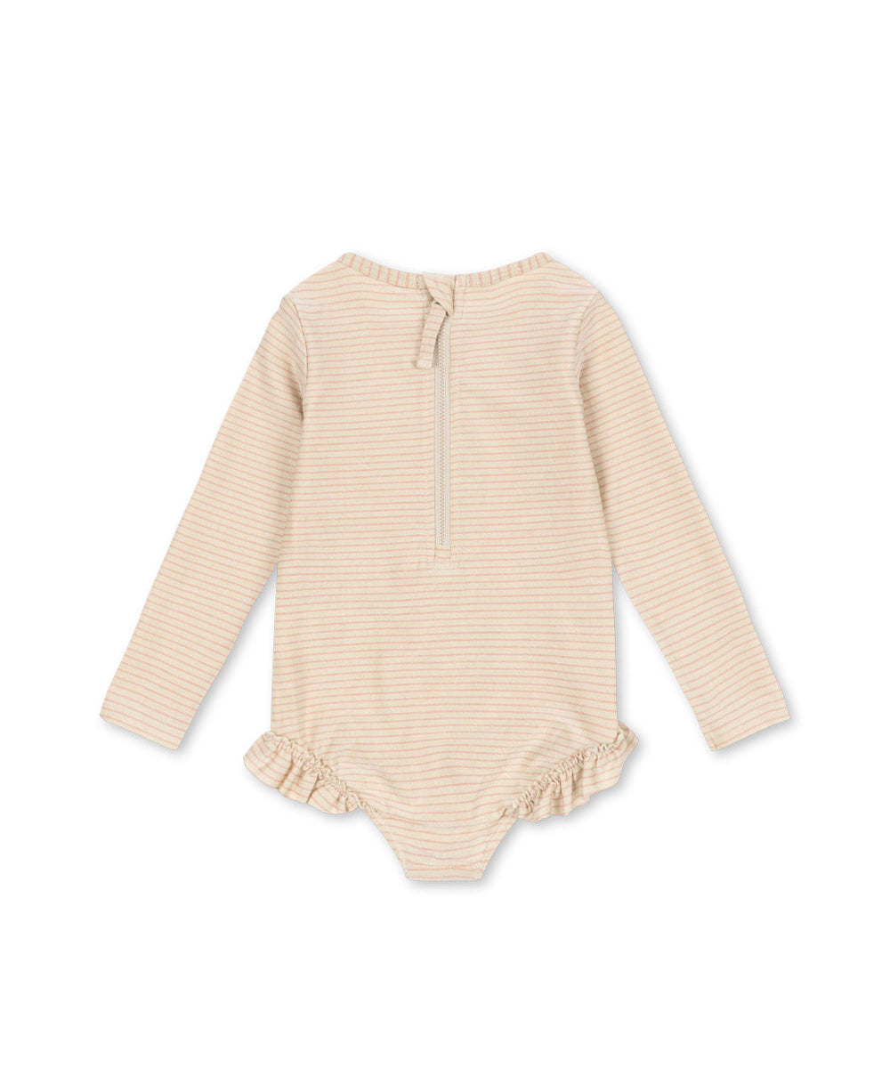 JADE LS SWIMSUIT - ROSE STRIPE