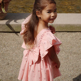 EVIA FRILL DRESS GOTS - CHERRY COEUR