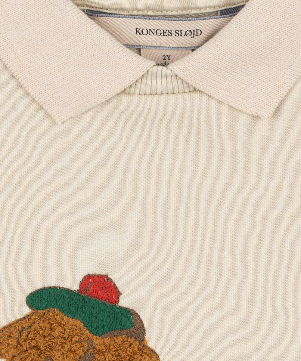 SPOTTY SWEAT SHIRT GOTS - BROWN RICE