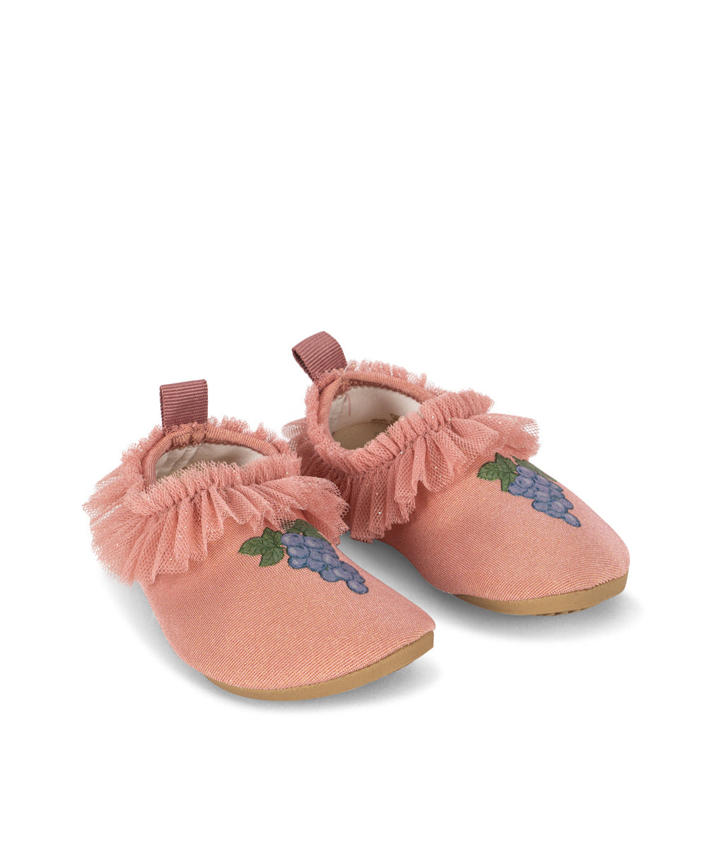 AMANDINE FRILL SWIM SHOES - POWDER PINK