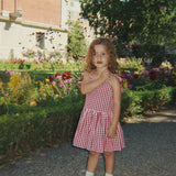 ISOTTA DRESS GOTS - RASPBERRY CHECK