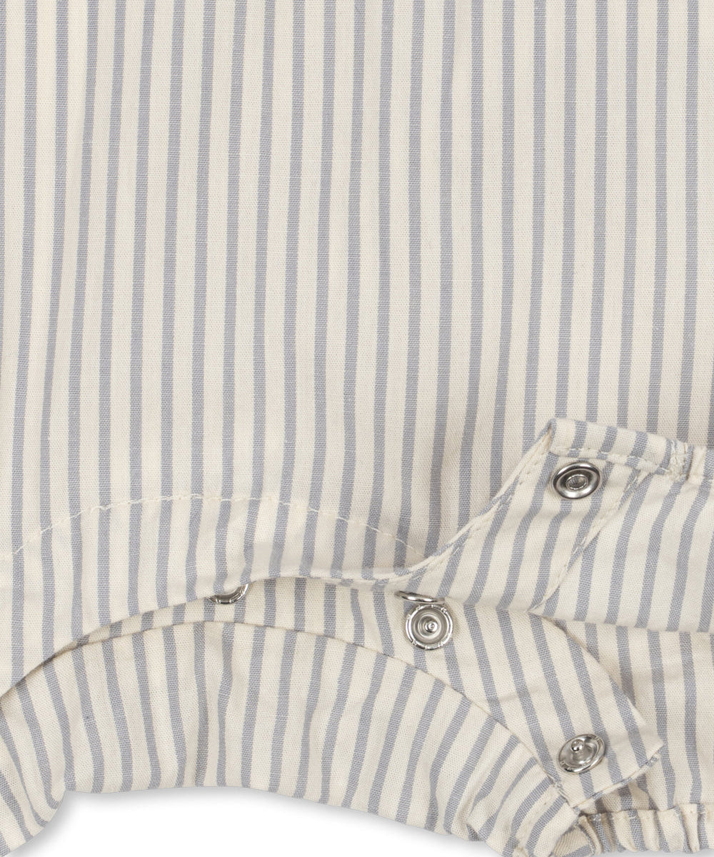 ALLIE SAILOR ROMPER GOTS - BLEU STRIPE
