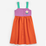 Pixel Daisy color block woven dress
