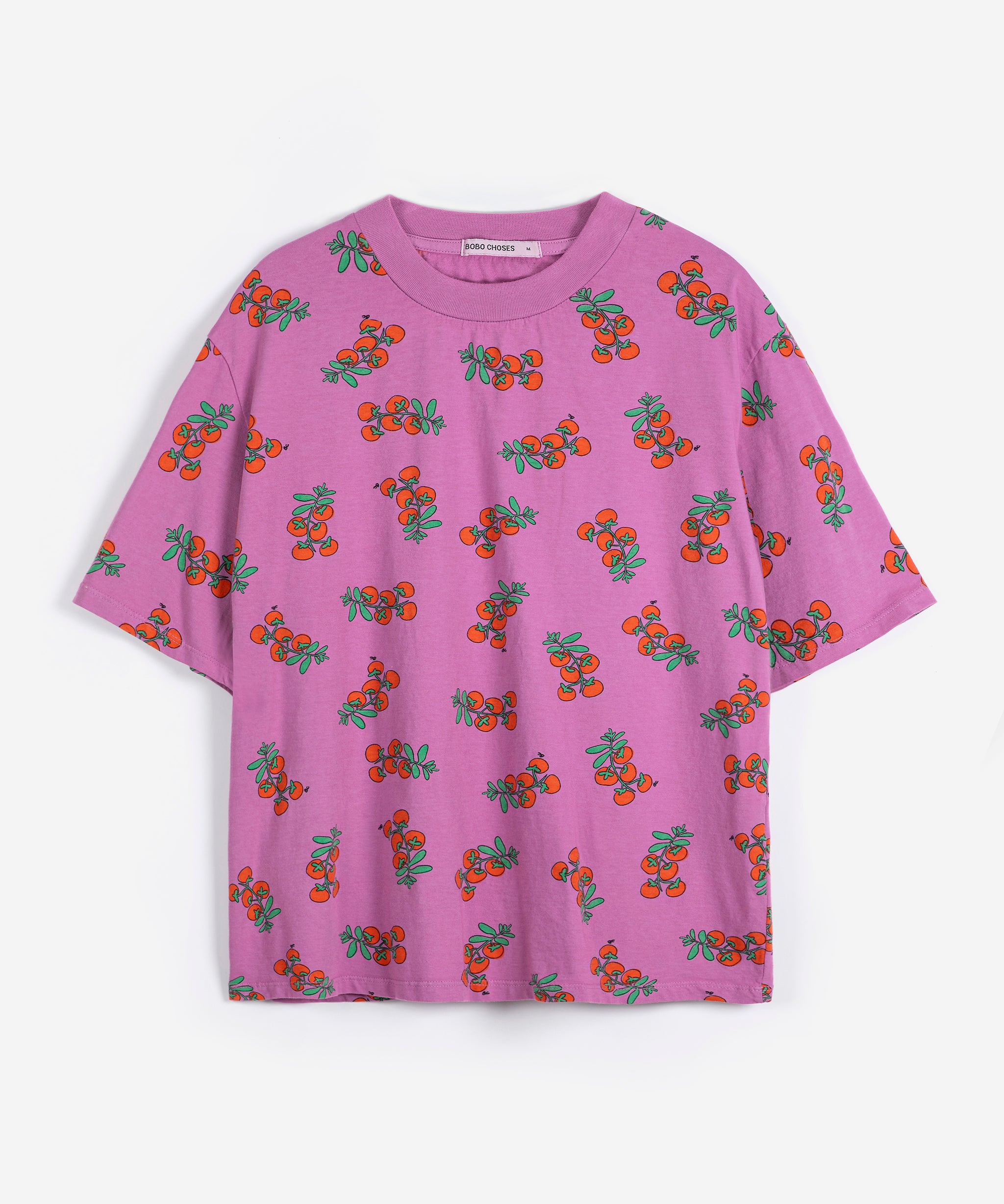Tomatoes print fitted T-shirt