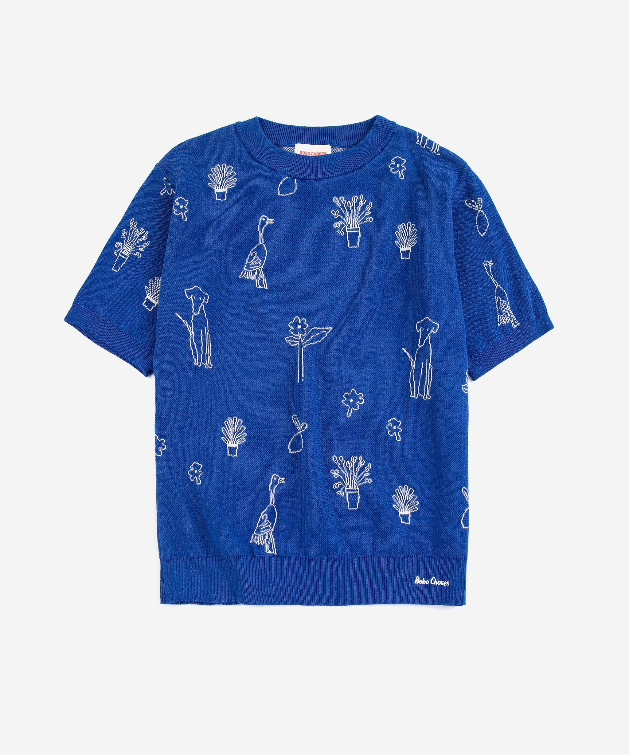 Summer trip jacquard cotton jumper