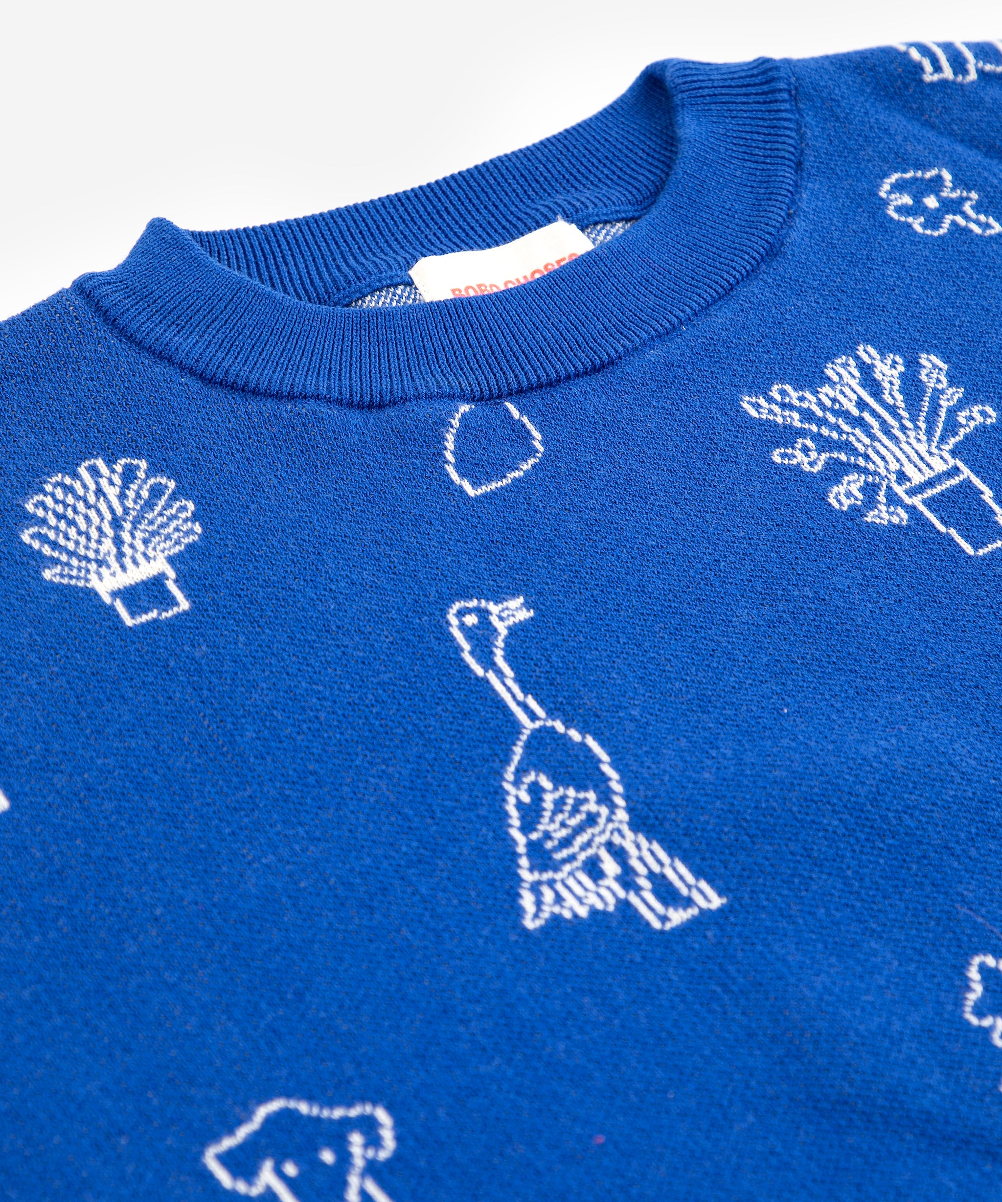 Summer trip jacquard cotton jumper