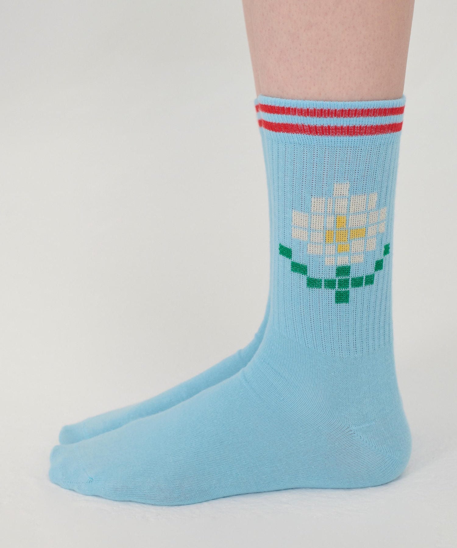 Pixel Daisy cotton pack short socks