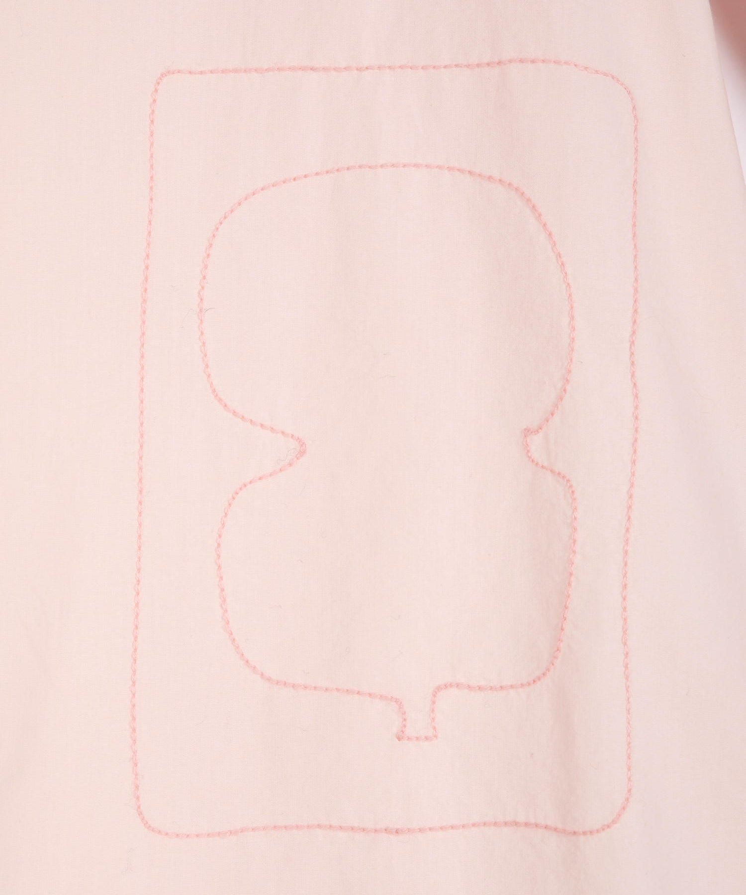 Plant Seal embroidery poplin shirt