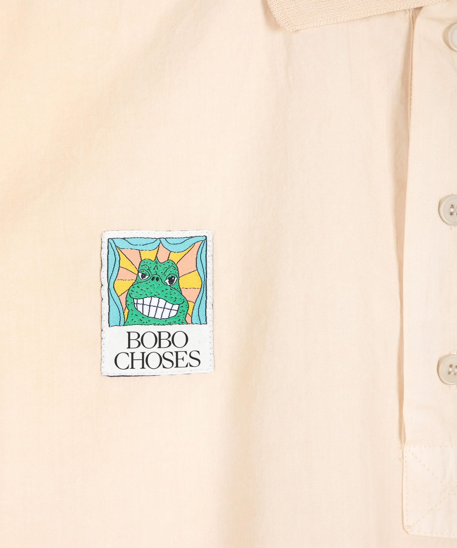 Bobo Labelled oversize poplin polo shirt