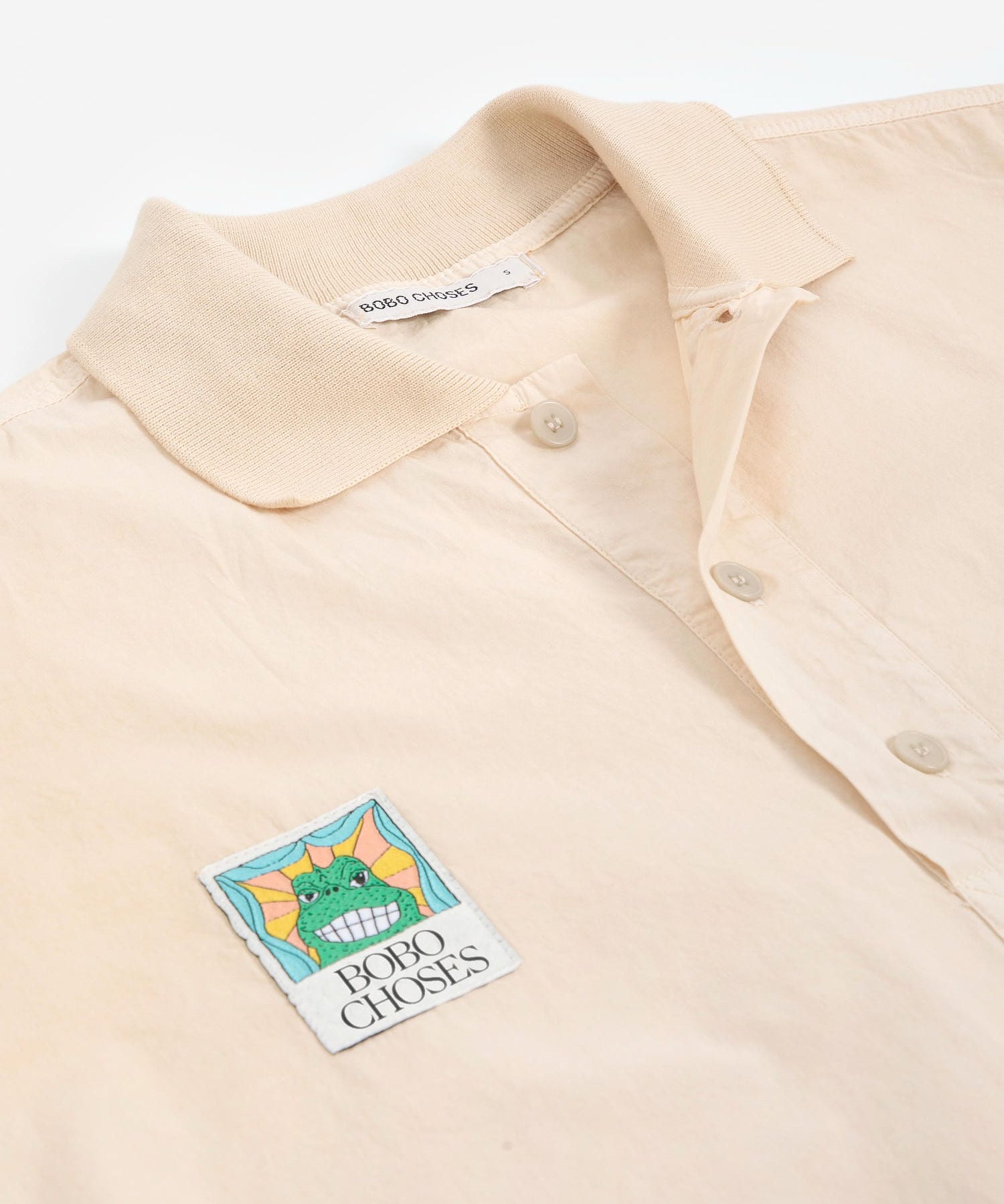 Bobo Labelled oversize poplin polo shirt