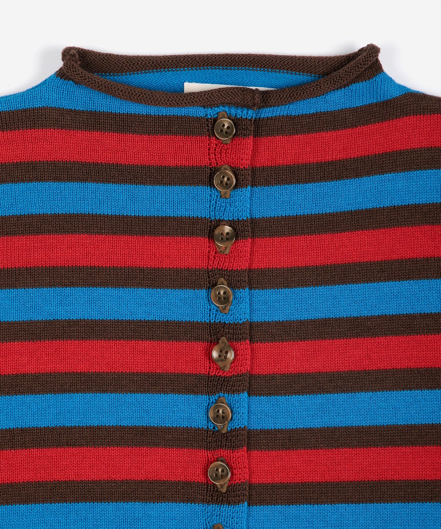 Striped cotton cardigan