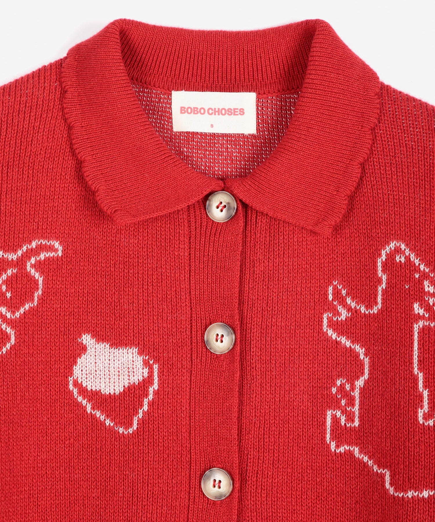 Forest Scene wool blend polo cardigan