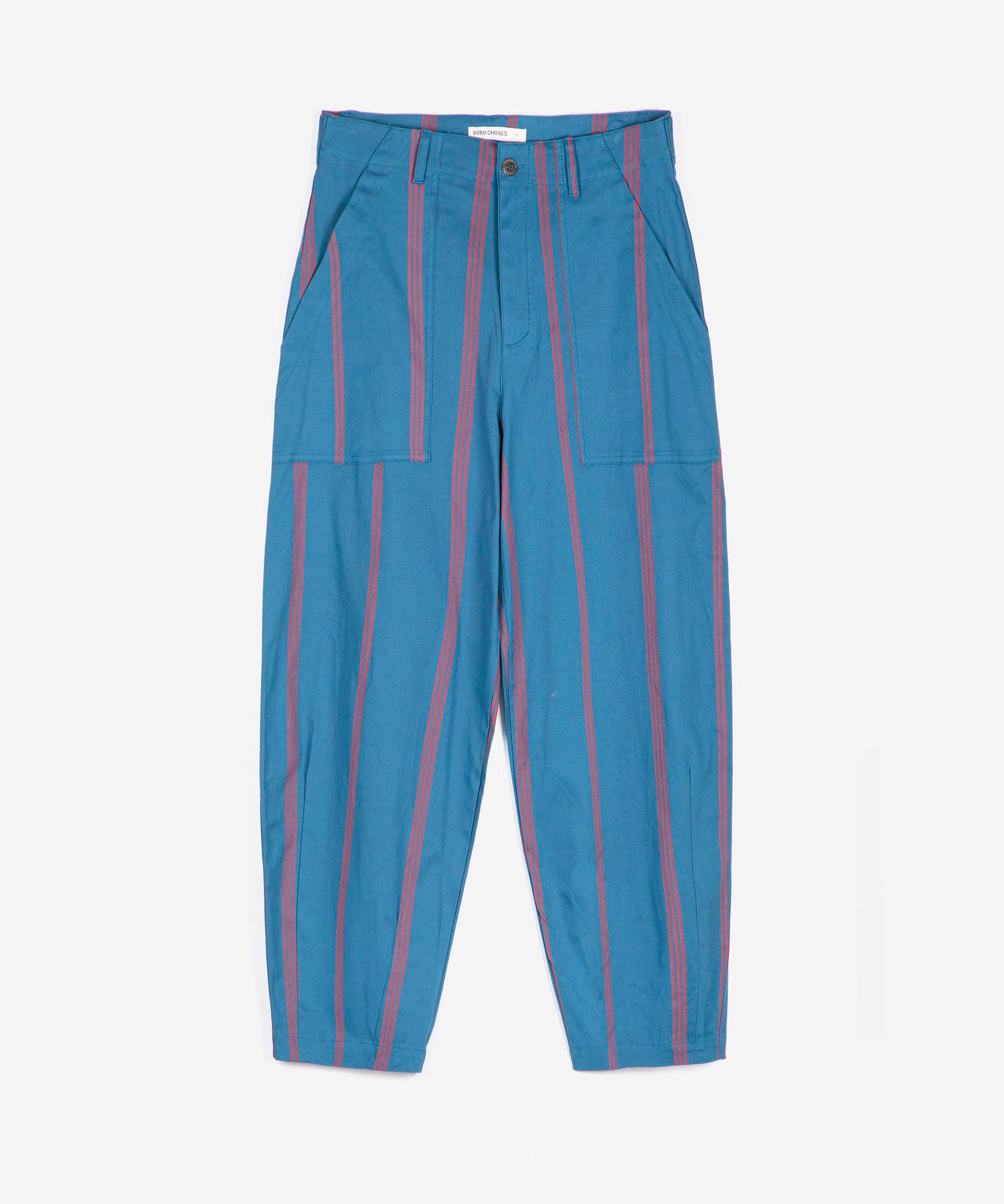 Triple Stripes all over cotton barrel pants