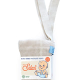 Organic Footless Cotton Tights with Braces  - Cream Blend