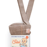 Organic Footless Cotton Tights with Braces  - Peanut Blend