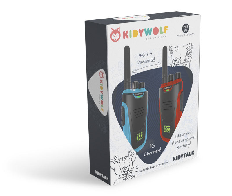 KIDYTALK Walkie Talkie - Blue/Red