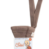 Organic Footed Cotton Tights with Braces  - Granola
