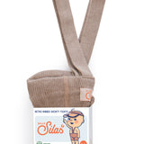 Organic Shorty Cotton Tights with Braces  - Peanut Blend
