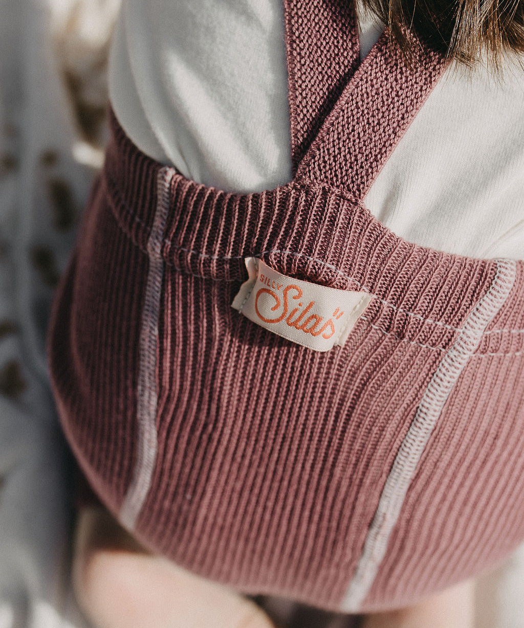Organic Footless Cotton Tights with Braces  - Acai Smoothie
