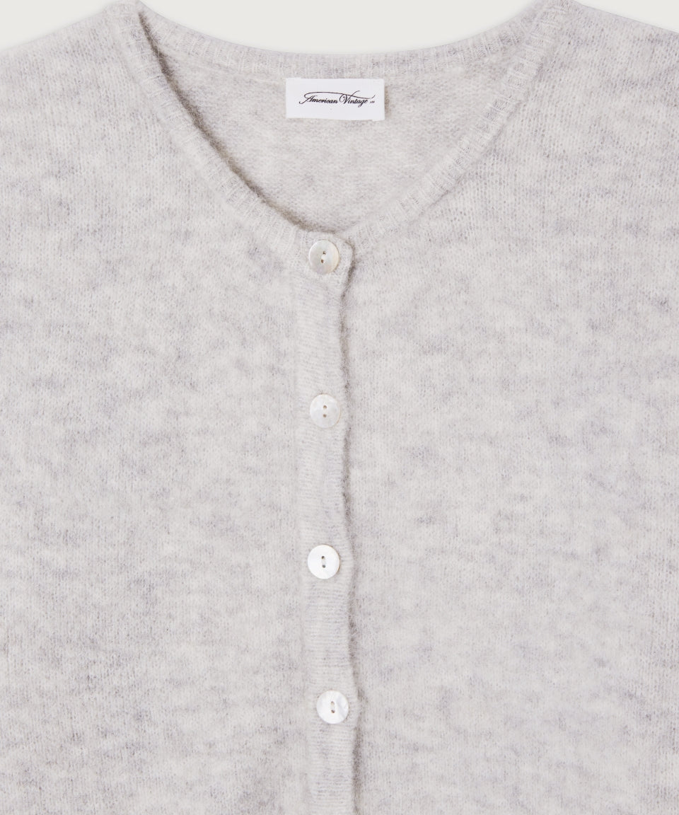 Vitow Cardigan - Heather Light Grey