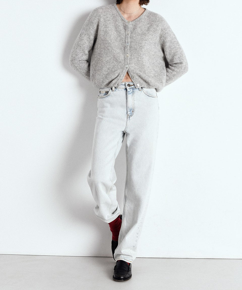 Vitow Short Cardigan — Grey